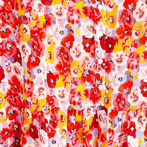 Lane Bryant Floral Shark Hem Top 14/16 - Picture 3 of 3